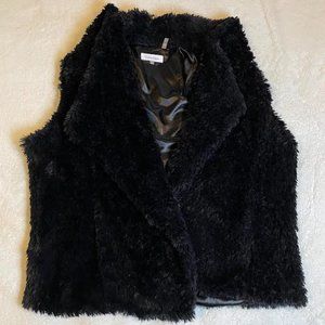 Calvin Klein Women's Black Fox Fur Vest - Glamorous & Stylish Design